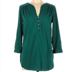 Truth Green henley blouse